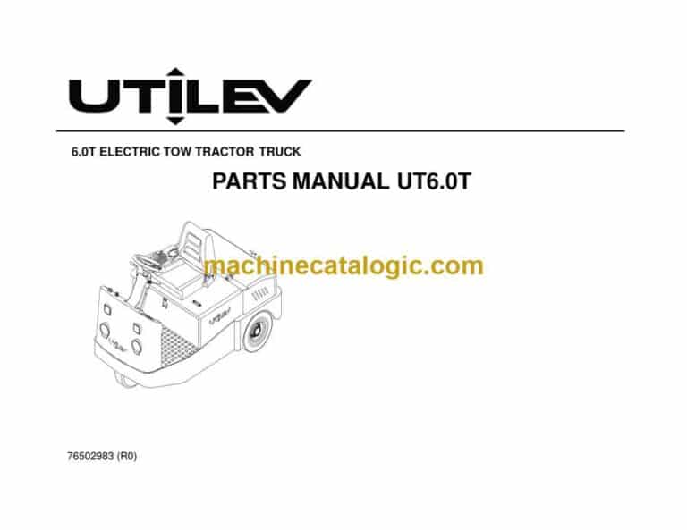 Utilev UT6.0T Electric Tow Tractor Truck Parts Manual