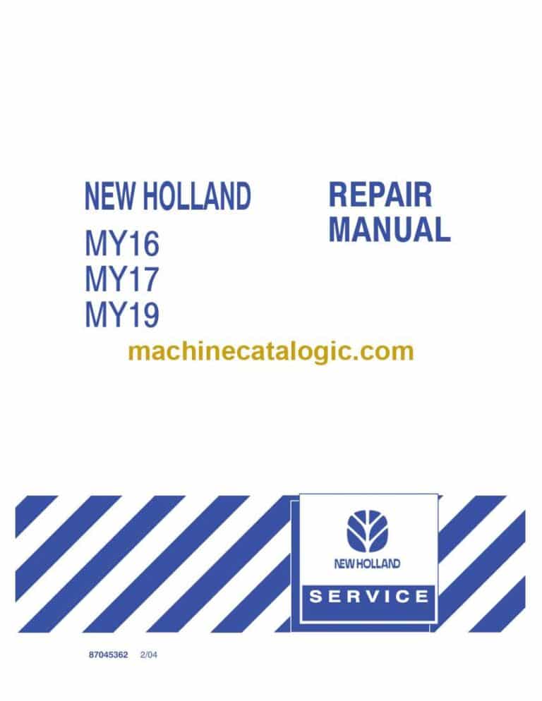 New Holland MY16, MY17, MY19 Repair Manual (87045362)