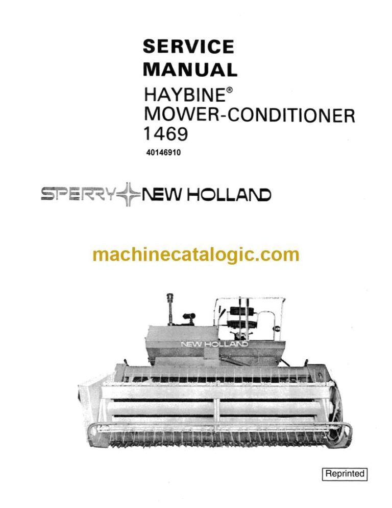 New Holland 1469 Haybine Mower-Conditioner Service Manual (40146910)