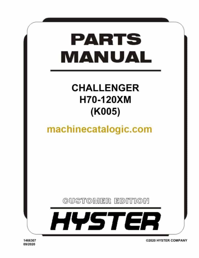 Hyster H70-120XM (K005) Challenger Forklift Parts Manual