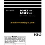 Komatsu D39EX-22, D39PX-22 Bulldozer Operation and Maintenance Manual (PEN01149-05)