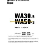 Komatsu WA30-5, WA50-3 Wheel Loader Operation and Maintenance Manual (SEAD034300)