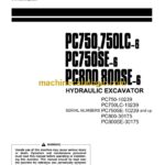 Komatsu PC750-6, PCC750LC-6, PC750SE-6, PC800-6, PC800SE-6 Hydraulic Excavator Operation and Maintenance Manual (SEAM032602T)