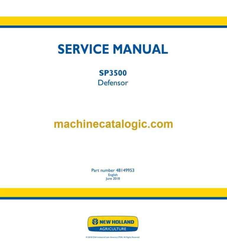 New Holland SP3500 Defensor Service Manual (48149953)