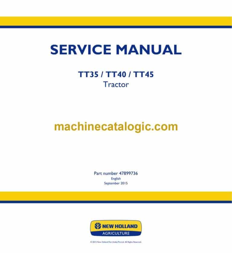 New Holland TT35, TT40, TT45 Tractor Service Manual (47899736)