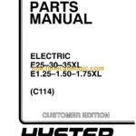 Hyster E25, E30, E35XL, E1.25, E1.50, E1.75XL (C114) Forklift Parts Manual