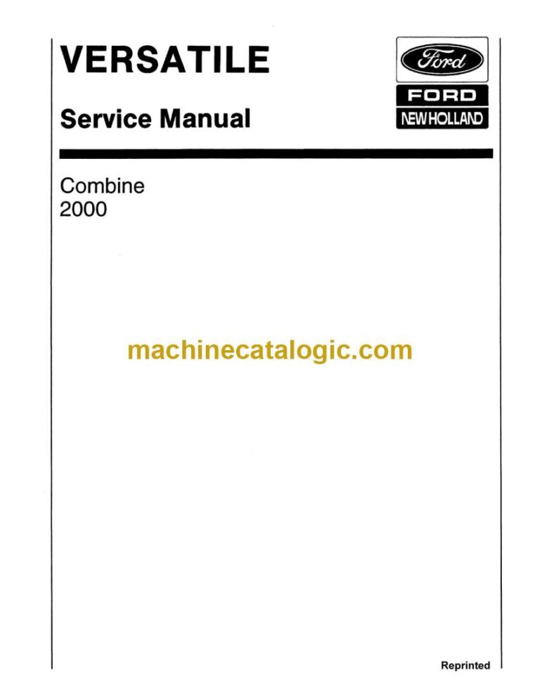 New Holland Ford 2000 Combine Service Manual (43200010)