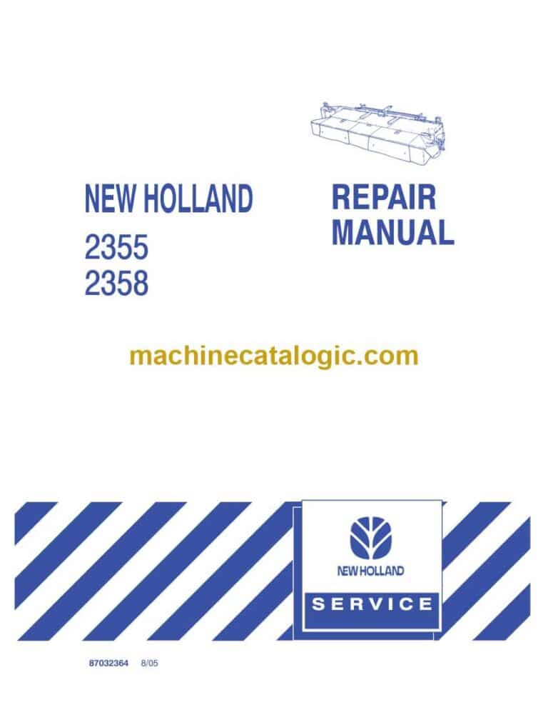 New Holland 2355, 2358 Repair Manual (87032364)