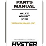 Hyster W60-80XT (E135) Walkie Parts Manual