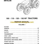 New Holland 100hp, 115hp, 135hp, 165hp Tractor Repair Manual (6035432100)
