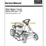 New Holland Ford 830, 1130 Rider Mower Tractor Service Manual (40083010)