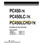 Komatsu PC450-7K, PC450LC-7K, PC450LCHD-7K Hydraulic Excavator Operation and Maintenance Manual (UEAM003102)