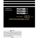 Komatsu PC27MR-3, PC30MR-3, PC35MR-3 Hydraulic Excavator Operation and Maintenance Manual (TEN00551-00)