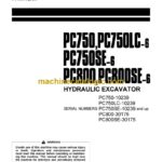 Komatsu PC750-6, PC750LC-6, PC750SE-6, PC800-6, PC800SE-6 Hydraulic Excavator Operation and Maintenance Manual (SEAM010901P)