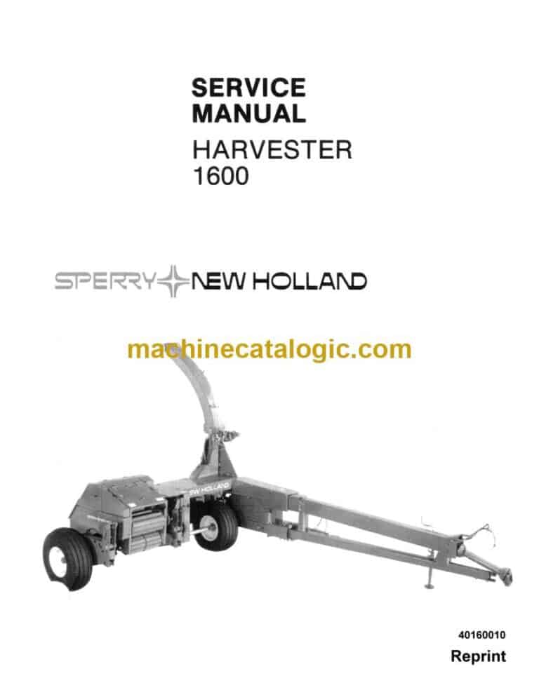 New Holland 1600 Harvester Service Manual (40160010)