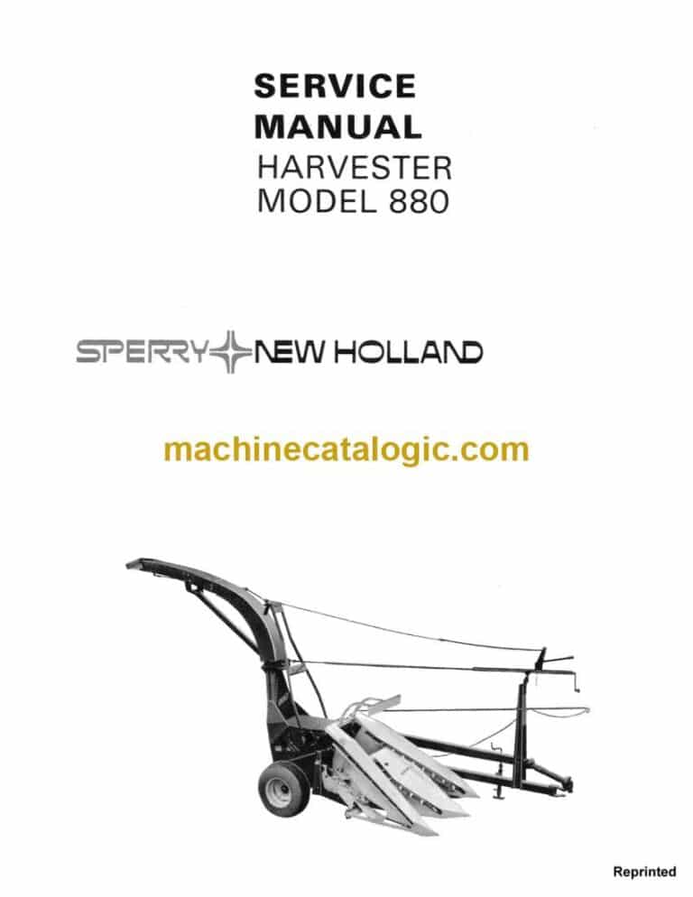 New Holland 880 Harvester Service Manual (40088010)
