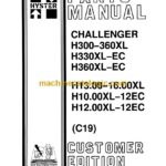 Hyster H300, H360XL, H330XL-EC, H360XL-EC, H13.00, H16.00XL, H10.00XL,-12EC, H12.00XL-12EC (C19) Challenger Forklift Parts Manual