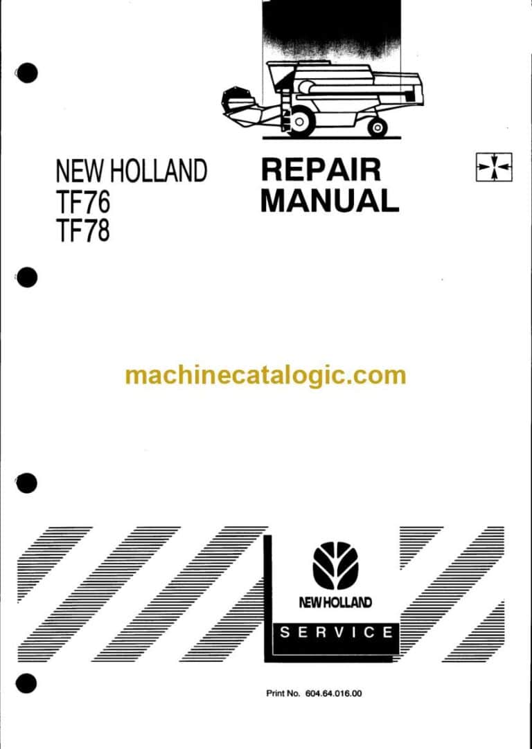 New Holland TF76, TF78 Repair Manual (604.64.016.00)