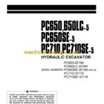 Komatsu PC650-5, PC650LC-5, PC650SE-5, PC710-5, PC710SE-5 Hydraulic Excavator Operation and Maintenance Manual (SEAM000604)