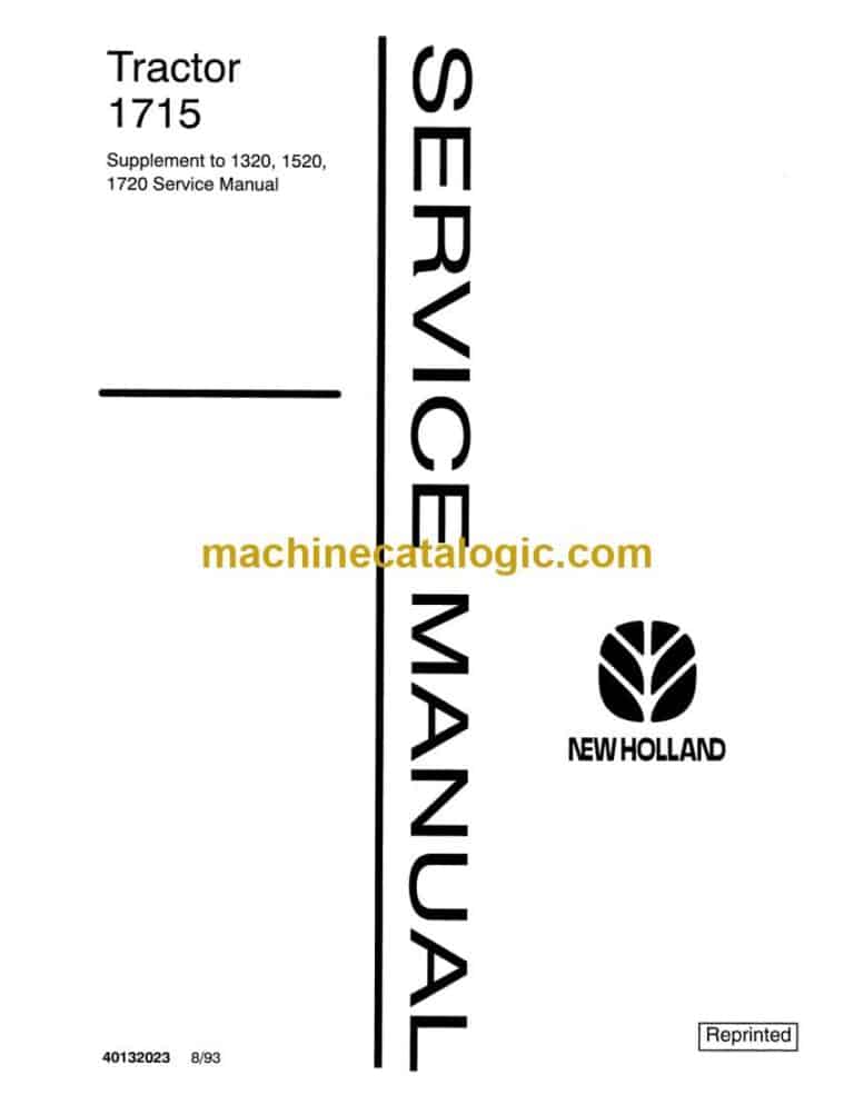 New Holland 1715 Tractor Service Manual (40132023)