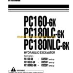 Komatsu PC160-6K, PC180LC-6K, PC180NLC-6K Hydraulic Excavator Operation and Maintenance Manual (UEAM000300)