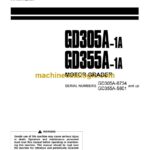 Komatsu GD305A-1A, GD355A-1A Motor Grader Operation and Maintenance Manual (SEAM019000)