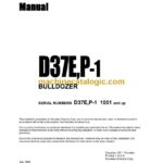 Komatsu D37E-1, D37P-1 Bulldozer Operation and Maintenance Manual (SEAMU1170100)
