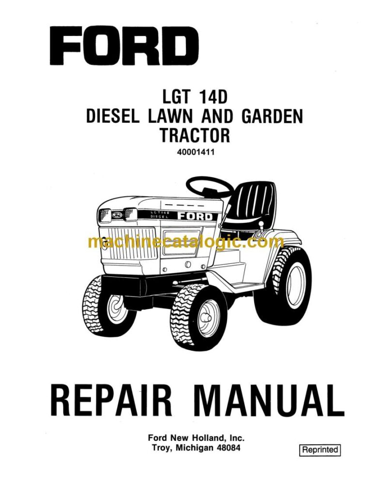 New Holland Ford LGT14D Diesel Lawn and Garden Tractor Repair Manual (40001411)