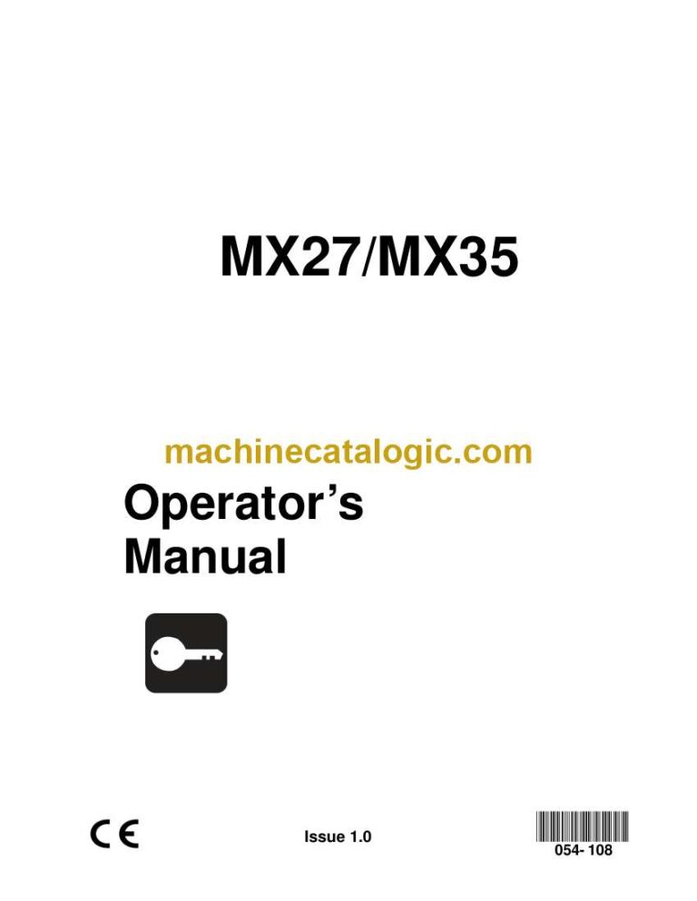 Komatsu MX27, MX35 Operation and Maintenance Manual (054-108-10)