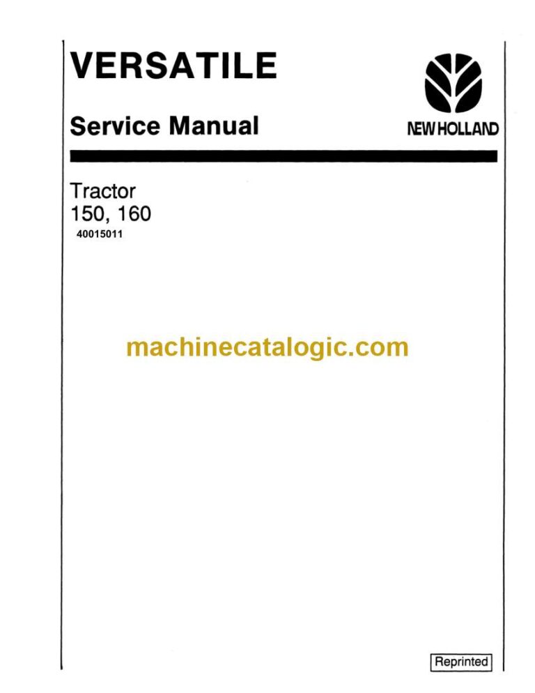 New Holland 150, 160 Tractor Service Manual (40015011)