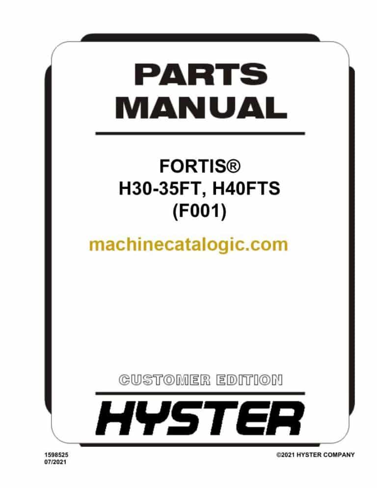 Hyster H30, H35FT, H40FTS (F001) Forklift Parts Manual