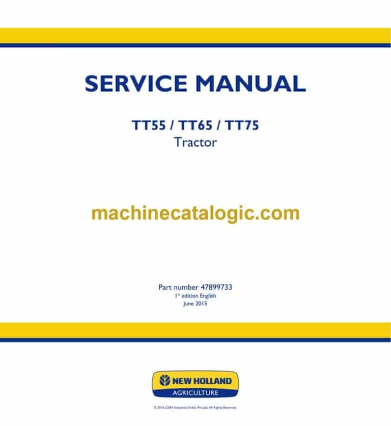New Holland TT55, TT65, TT75 Tractor Service Manual (47899733)