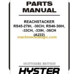 Hyster RS45-27IH, RS45-30CH; RS46-30IH, RS46-33CH, RS46-33IH, RS46-36CH (A222) Forklift Parts Manual