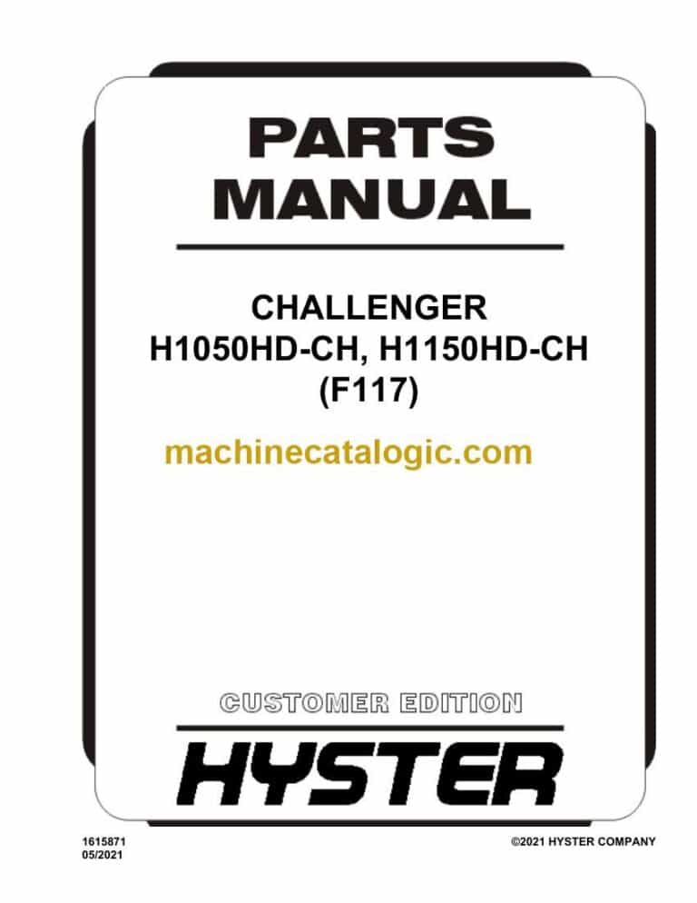 Hyster H1050HD-CH, H1150HD-CH (F117) Challenger Forklift Parts Manual
