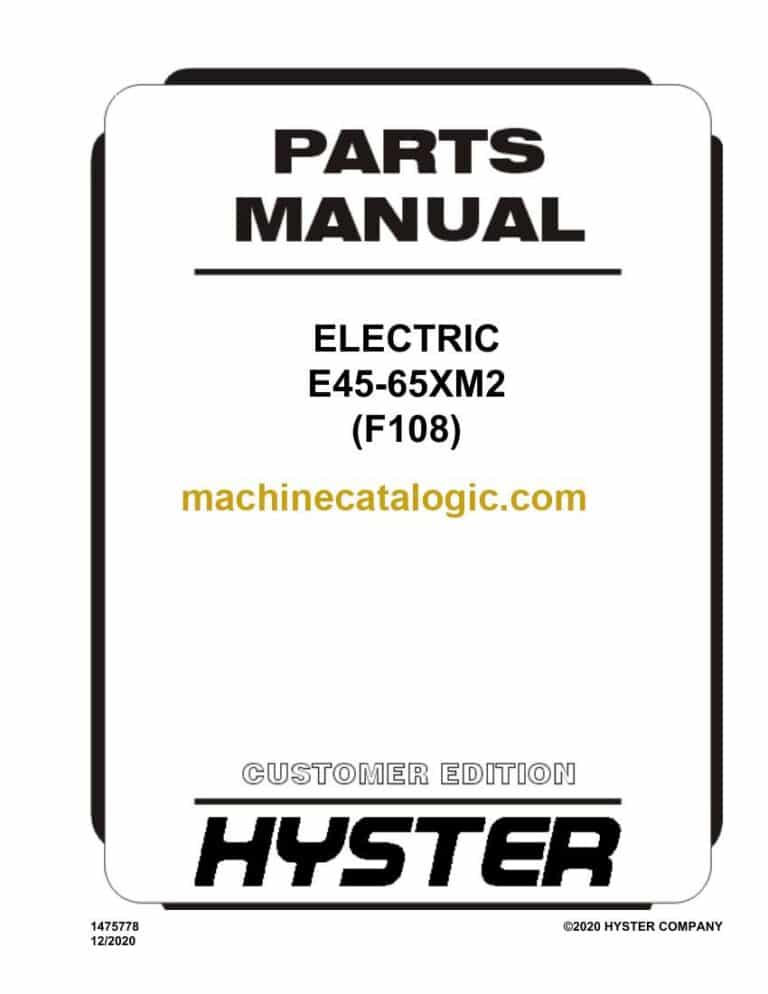 Hyster E45-65XM2 (F108) Forklift Parts Manual