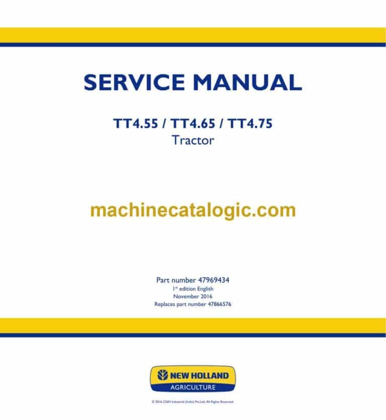 New Holland TT4.55, TT4.65, TT4.75 Tractor Service Manual (47969434)