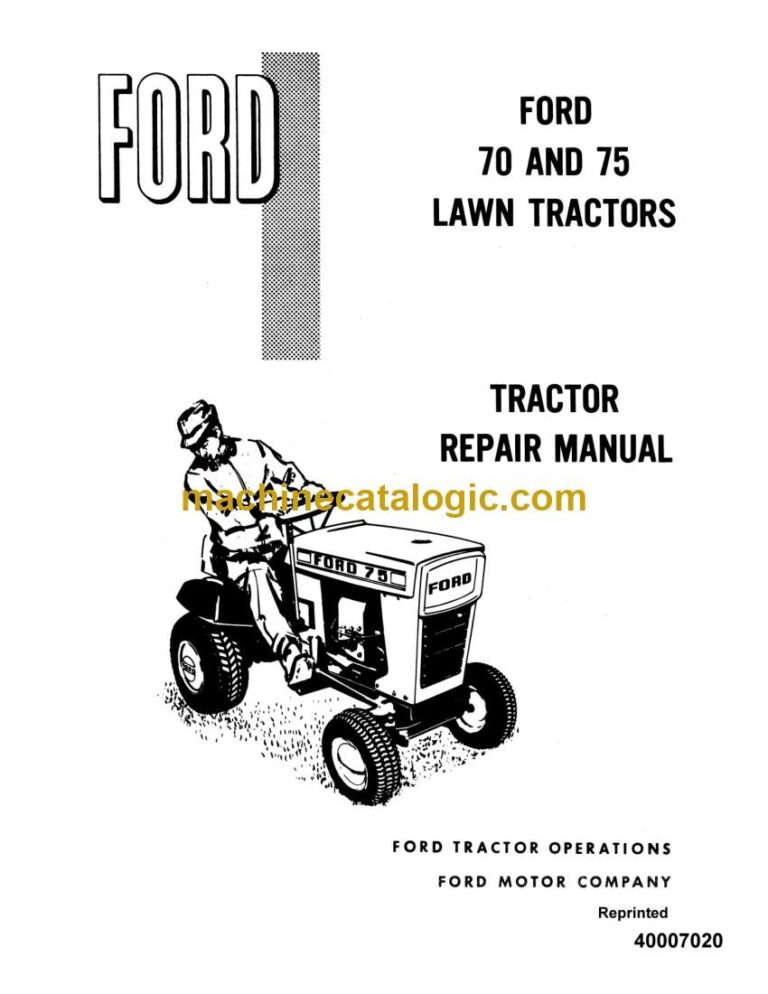 New Holland Ford 70, 75 Lawn Tractors Repair Manual (40007020)