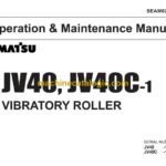 Komatsu JV40-1, JV40C-1 Road Roller Operation and Maintenance Manual (SEAM02580101)