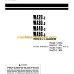 Komatsu WA20-2, WA30-5, WA40-3, WA50-3 Wheel Loader Operation and Maintenance Manual (SEAM030300)