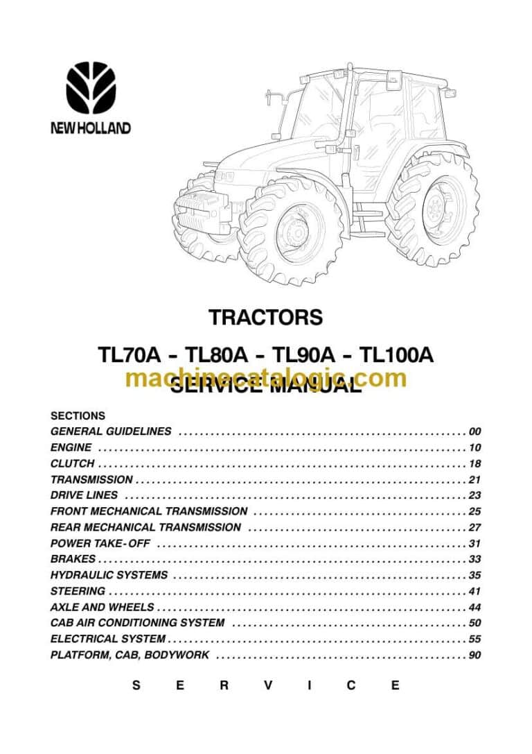 New Holland TL70A, TL80A, TL90A, TL100A Tractor Service Manual