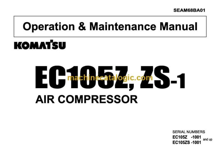 Komatsu EC105Z-1, EC105ZS-1 Air Compressor Operation and Maintenance Manual (SEAM68BA01)
