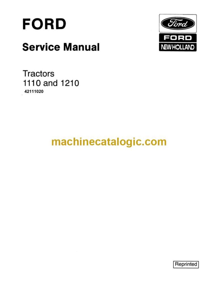 New Holland Ford 1110, 1210 Tractors Service Manual (42111020)