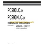 Komatsu PC290LC-6K, PC290NLC-6K Hydraulic Excavator Operation and Maintenance Manual (EEAM010300)