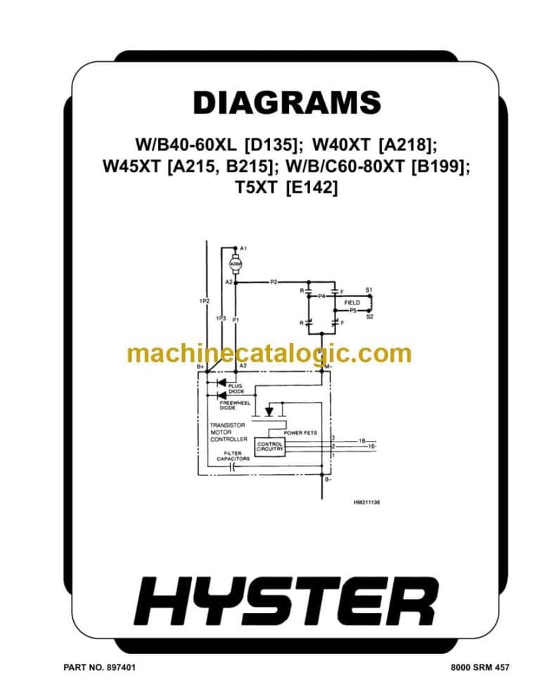 Hyster B60-80XT; C60-80XT (B199) Forklift Service Manual