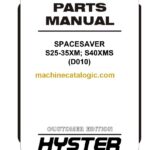 Hyster S25-35XM; S40XMS (D010) Forklift Parts Manual