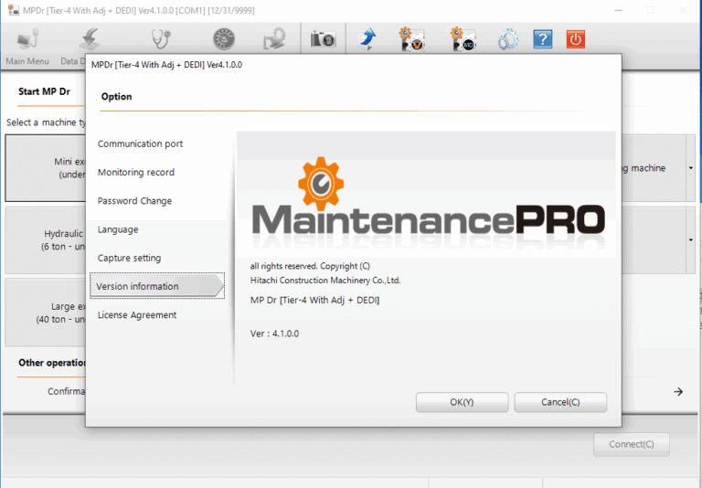 Hitachi MPDR [Tier-4 With Adj + DEDI] Ver4.1.0.0 Diagnostic