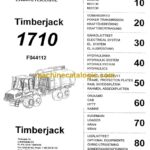 Timberjack 1710 Forwarder Parts Manual (F044112)