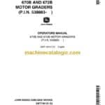 John Deere 670B, 672B Motor Graders Operators Manual (OMT149121)