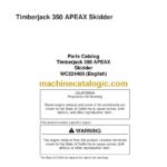 Timberjack 350 APEAX Skidder Parts Catalog (WC224400)