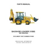 Bell 315SG Backhoe Loader Parts Manual (874800)